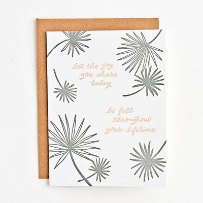 Lifetime Joy Wedding Card