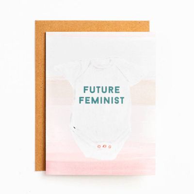 Future Feminist Onesie Baby Card