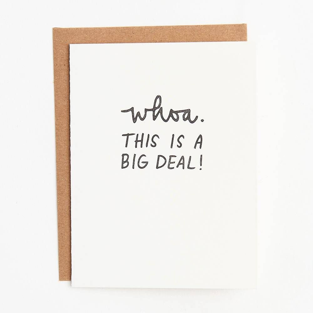 Whoa Big Deal Congratulations Card