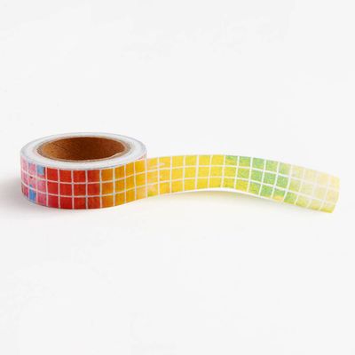 Watercolor Colorful Grid Washi Tape