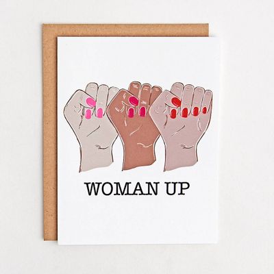 Woman Up Greeting Card