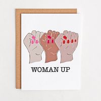 Woman Up Greeting Card