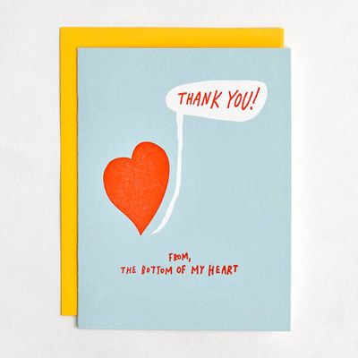 Bottom of my Heart Thank You Card