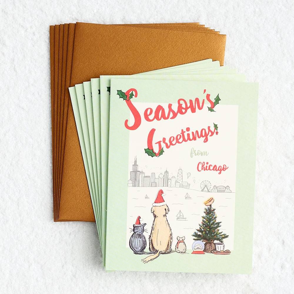 Greetings from Chicago Holiday Card Set