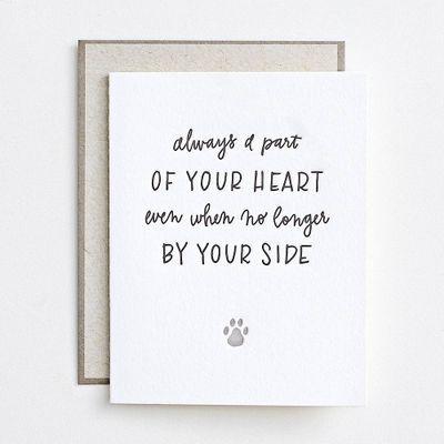 Part of Your Heart Pet Sympathy Card