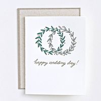 Wreath Wedding Card