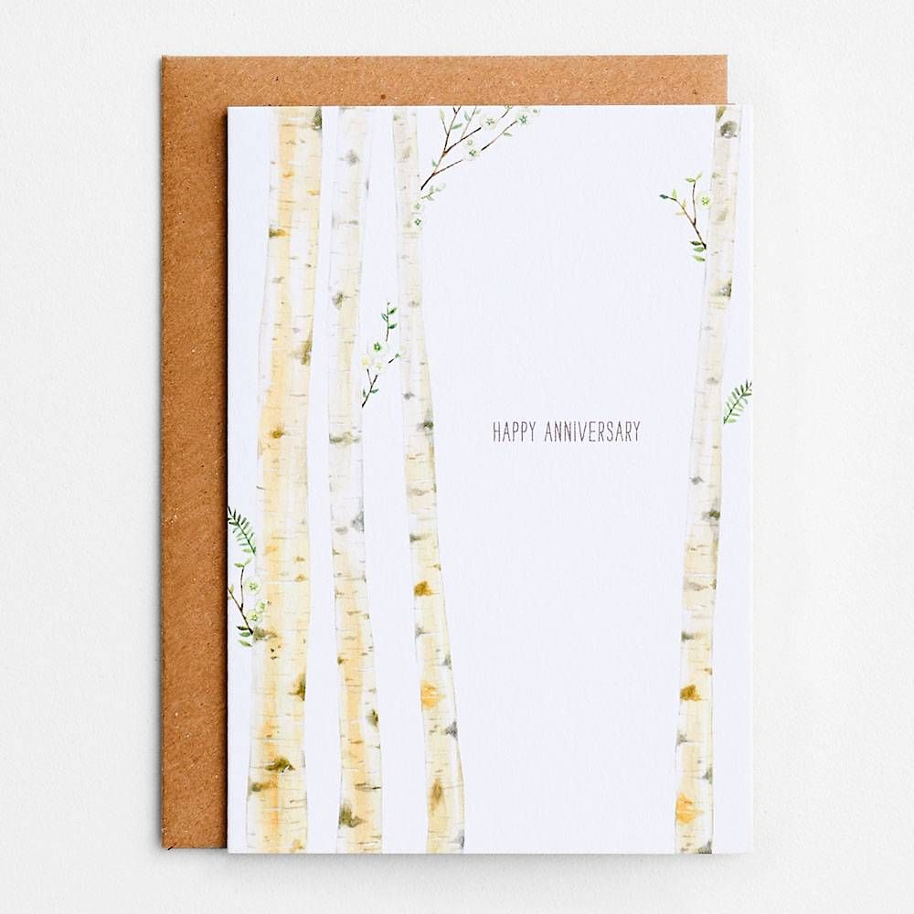 Birch Trees Anniversary Card