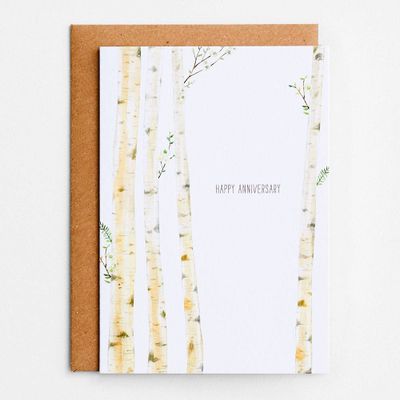 Birch Trees Anniversary Card