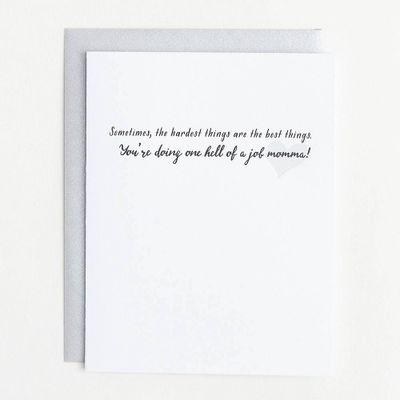 Hardest Things Best Things Baby Card