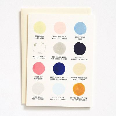 Wedding Color Palette Card