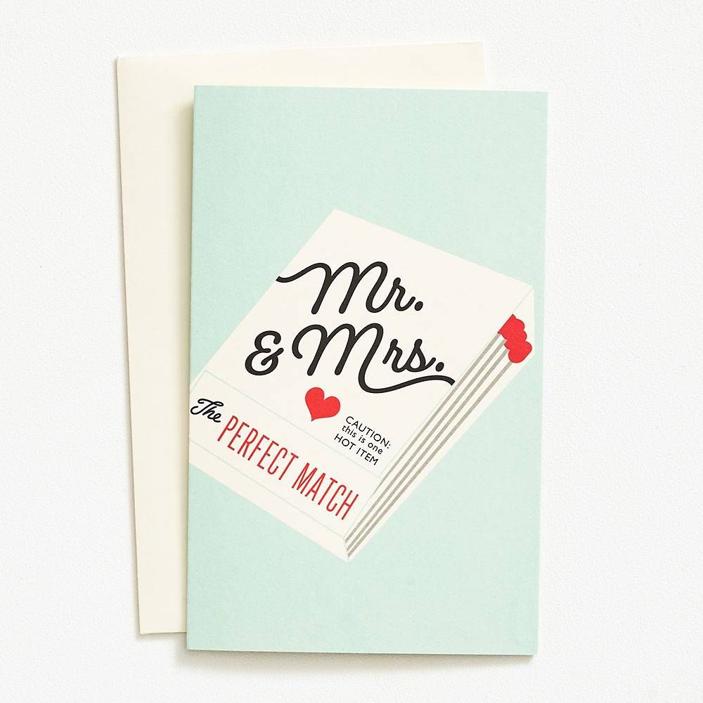 The Perfect Match Wedding Card