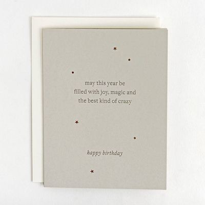 Joy and Magic Birthday Card