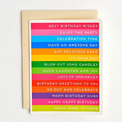 Birthday Stripes Greeting Card