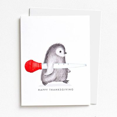 Penguin Thanksgiving Card