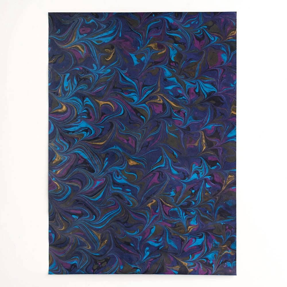 Blue/Black Marble Fine Paper