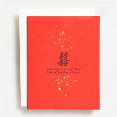 Chinese New Year Double Happiness Card