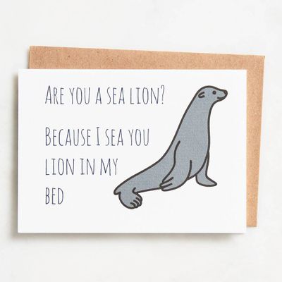 Sea Lion Valentine Card