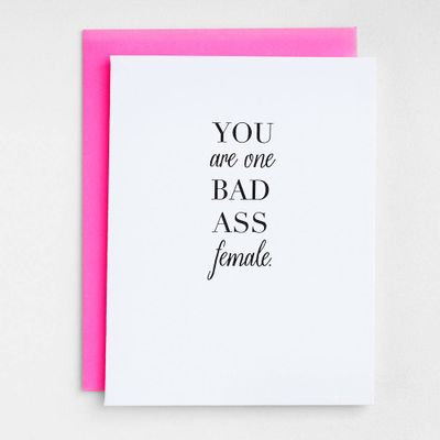 Bad Ass Female Greeting Card