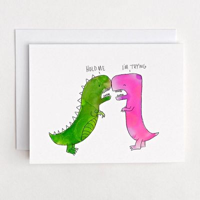 Funny Dinosaur Love Card