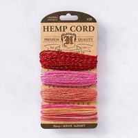 Red & Pink Metallic Hemp Cord