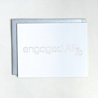 Engaged AF Greeting Card