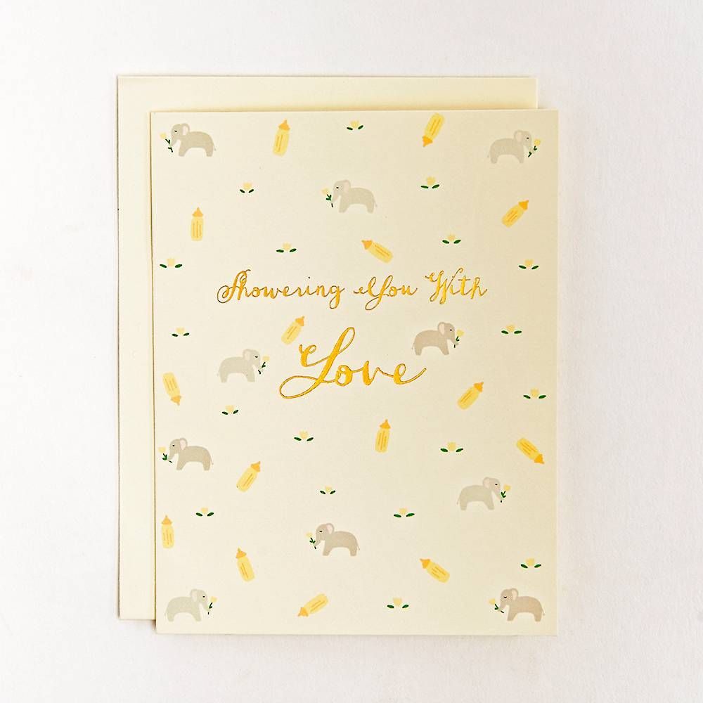 Showering You With Love Baby Card