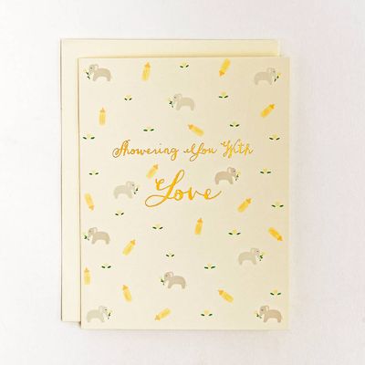 Showering You With Love Baby Card