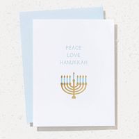 Peace Love and Hanukkah Card