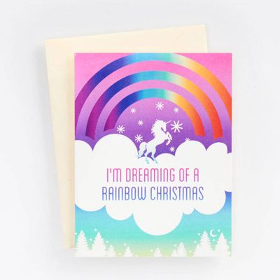 Dreaming of a Rainbow Christmas Card