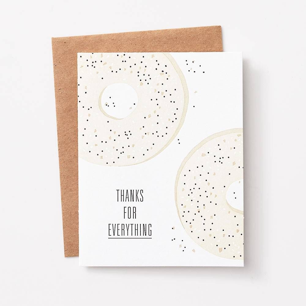 Bagel Thanks For Everything Card