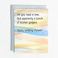 Kitchen Gadgets Wedding Shower Card