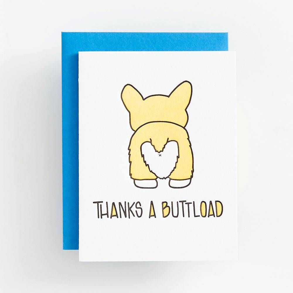 Cheeky Corgi Thank You Card