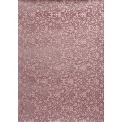 Glittered Floral Velvet on Pink Handmade Paper