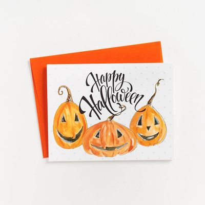 Glitter Pumpkins Card