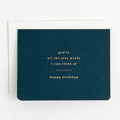 All the Nice Words Birthday Card