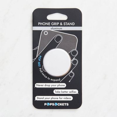 Aluminum Silver PopSockets Phone Grip And Stand