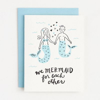Mermaid For Each Other Love Card