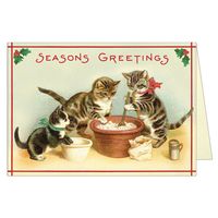 Seasons Greetings Cats Greeting Card