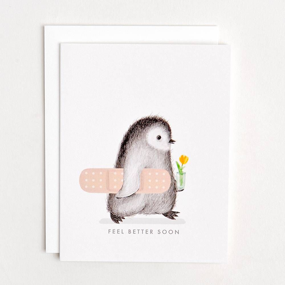 Penguin Feel Better Soon Greeting Card