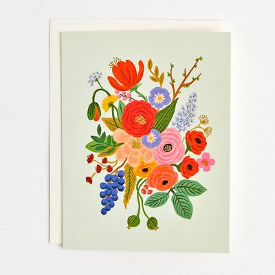 Mint Floral Greeting Card