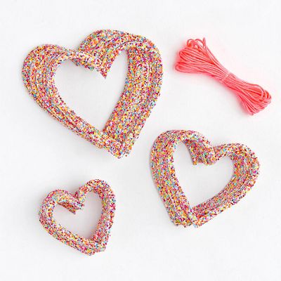 Glitter Heart Garland