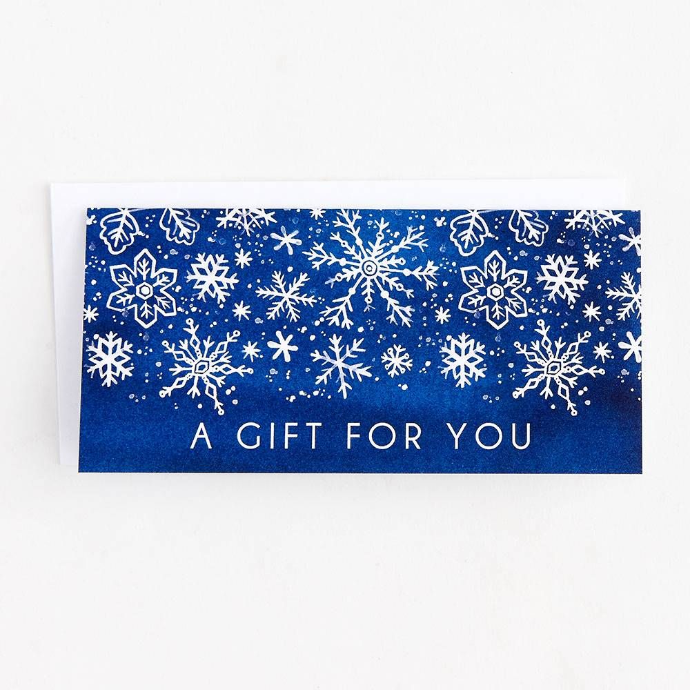 Snowflakes on Night Money Card