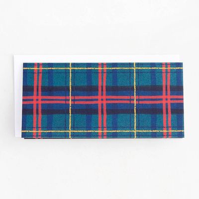 Holiday Plaid Money Card