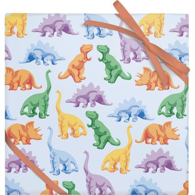 Colorful Dinosaurs Flat Wrap