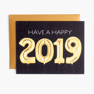 Happy 2019 Balloons Greeting Card