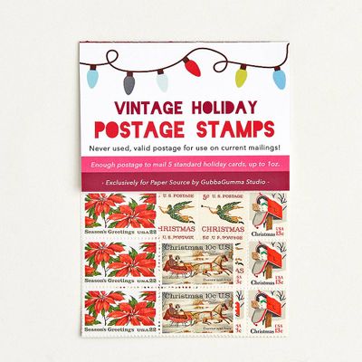 Holiday Vintage Postage Stamps