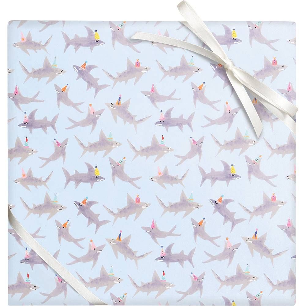 Party Hat Sharks Flat Wrap