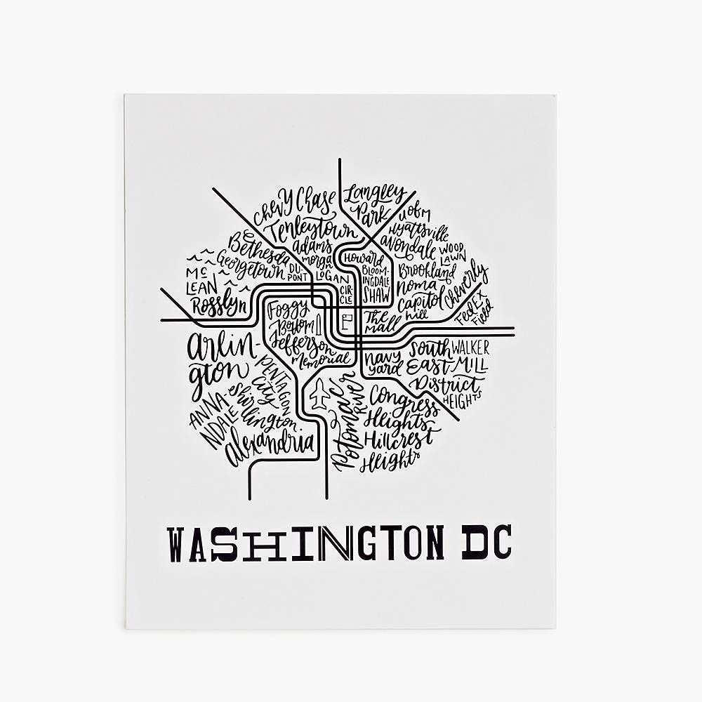 Washington D.C. Train Line Art Print