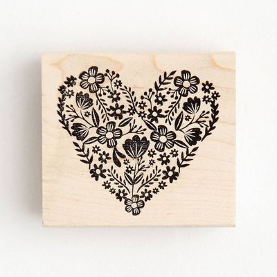 Heart Floral Stamp