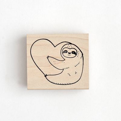 Sloth with Heart Stamp